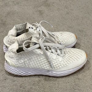 NOBULL.Neutral Knit Lace-Up Women's Sneakers - Ivory
